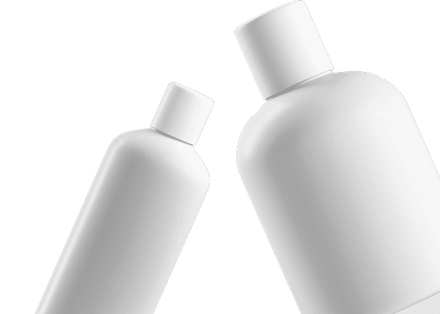 Hair care product bottles